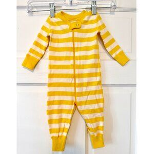 Hanna Andersson Warm Sun Baby HannaJams Striped 2-Way Zip Sleeper Boy or Girl